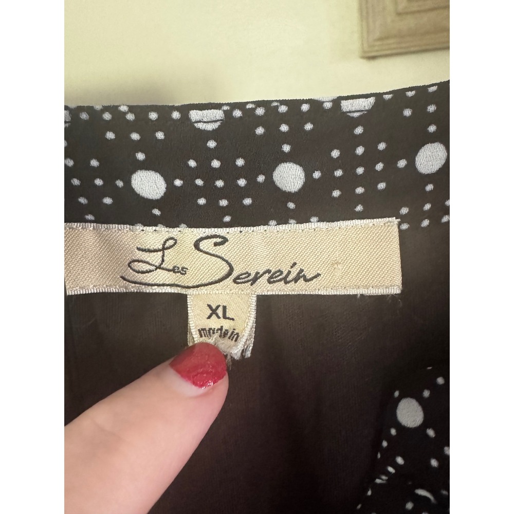 Les Serein Black & White Polka Dot Long Sleeve Dress
Size XL - Picture 2 of 10